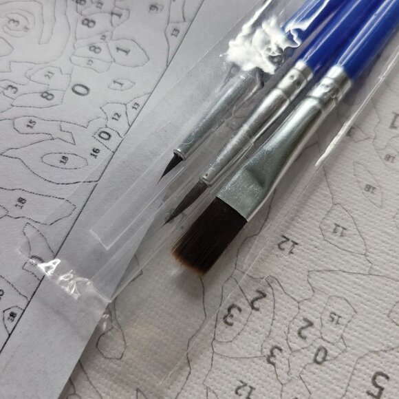 DIY Butterfly Paint By Number Kit Canvas Brush Set 30319 - Picture 4 of 9